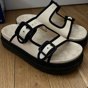 Women's Size 8 Coach Two-Strap Sandals / Slides